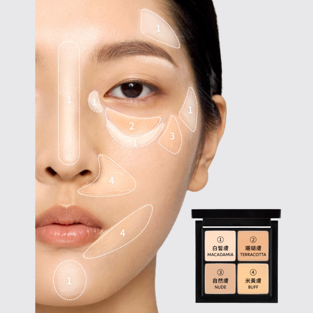 ✨新品✨KAIBEAUTY完美裸膚遮瑕入門組 - 肌因裸膚遮瑕盤#01自然膚+高訂無痕遮瑕刷#C01【全網香港現貨】