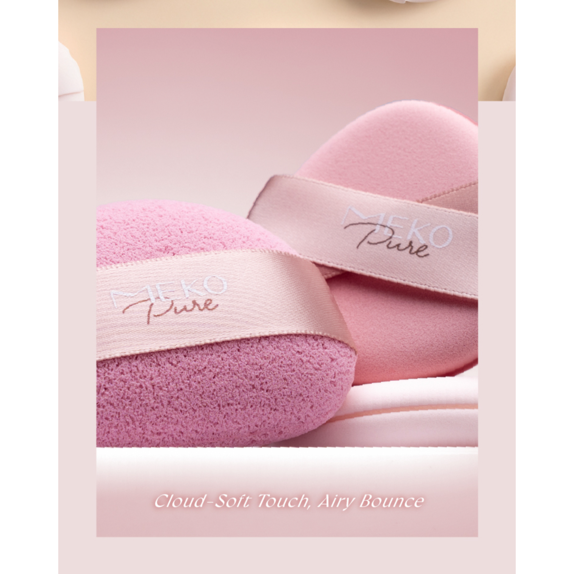 【液態/乾粉兩用】✨新品✨MEKO一拍即合 - 雙尖頭手指粉撲 (3入)【全網香港現貨】