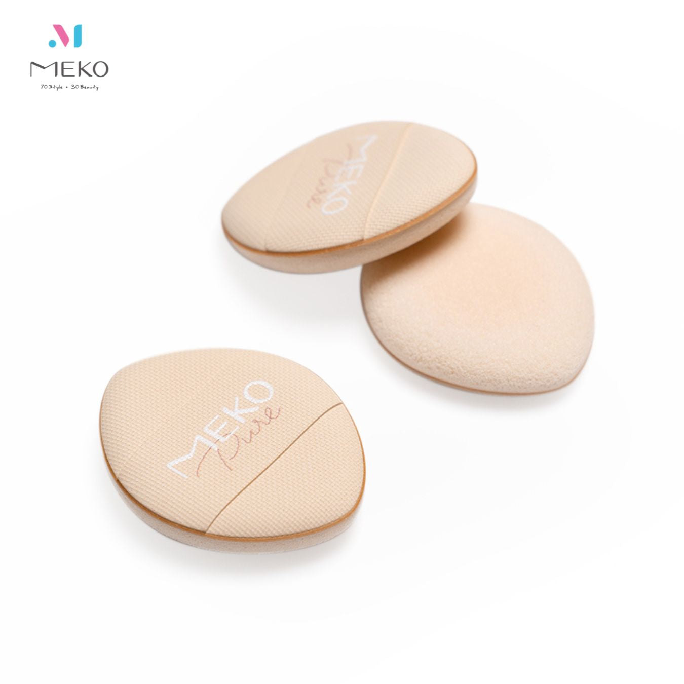 【液態/乾粉兩用】✨新品✨MEKO一拍即合 - 雙尖頭手指粉撲 (3入)【全網香港現貨】