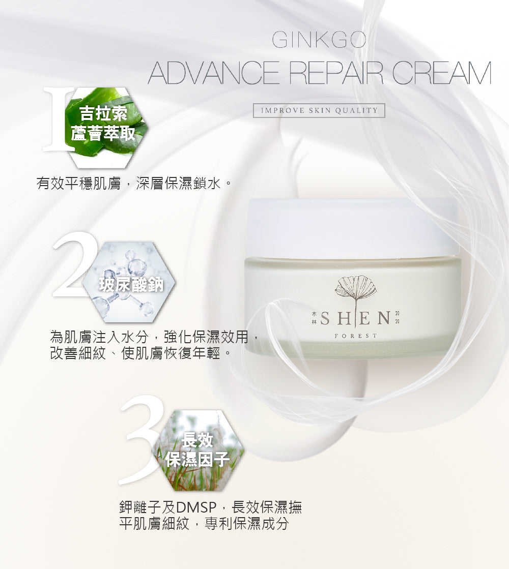 【全新完好無缺】台灣 SHEN 銀杏全能高效賦活霜 50ml