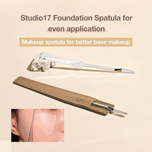 【全新完好無缺】Studio17 Makeup Spatula 雙頭粉底抹刀連套