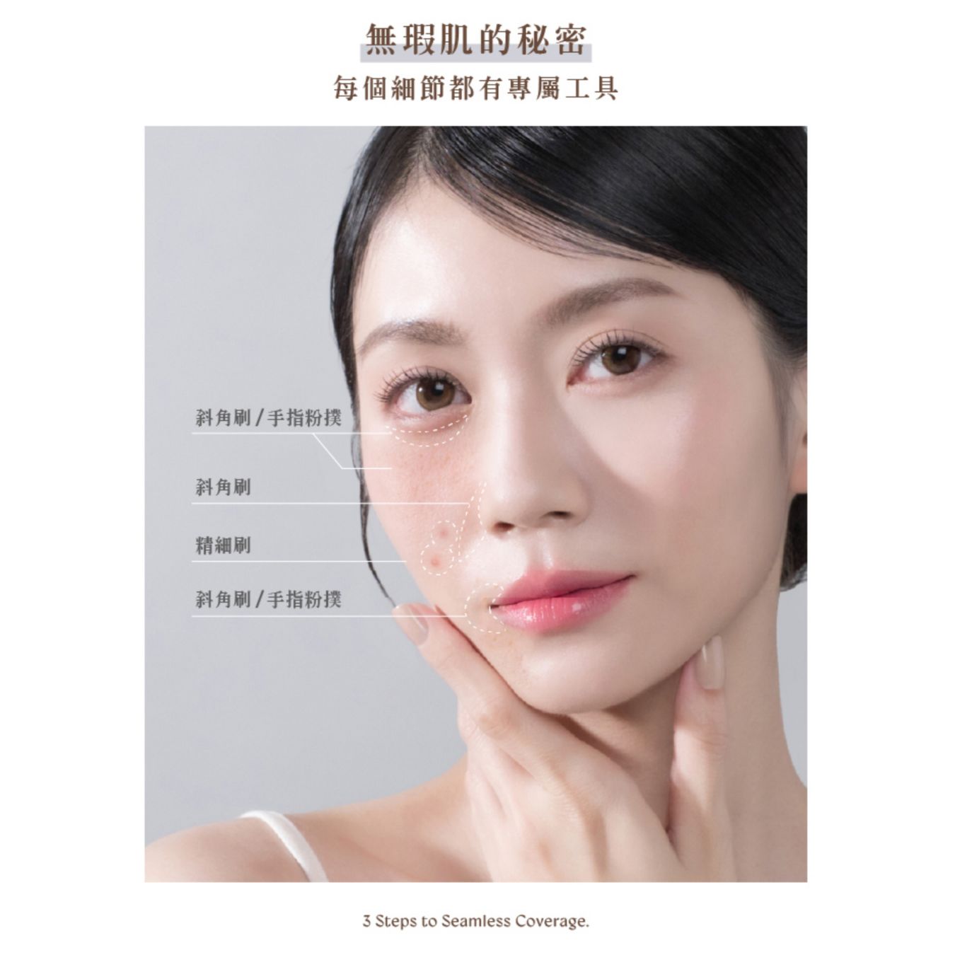 ✨新品✨MEKO 完美定格無痕遮瑕刷具組(一盒3入）【全網香港現貨】（店主建議：斜角用作液狀修容、陰影掃、細枝用作法令紋/遮痘印）手指撲好好用👍🏻好厚👍🏻