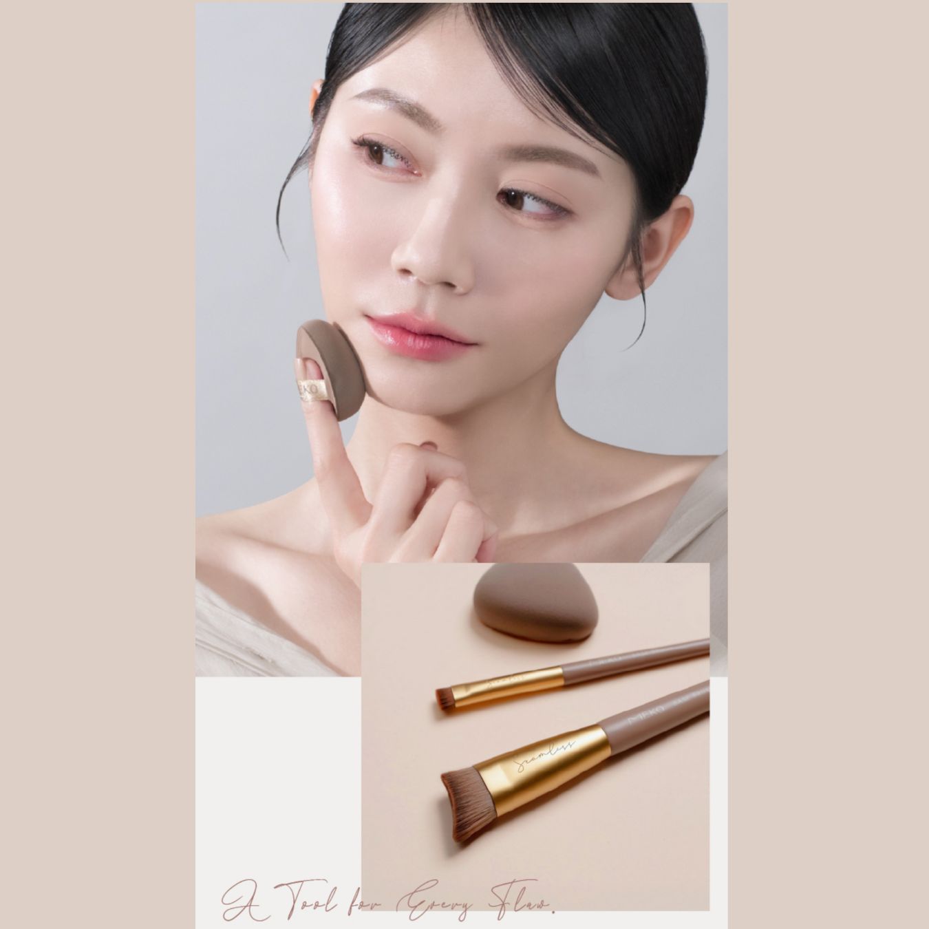 ✨新品✨MEKO 完美定格無痕遮瑕刷具組(一盒3入）【全網香港現貨】（店主建議：斜角用作液狀修容、陰影掃、細枝用作法令紋/遮痘印）手指撲好好用👍🏻好厚👍🏻