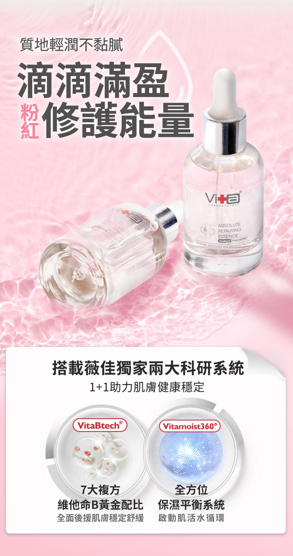【全新完好無缺】台灣 薇佳 VITA小紅急救修復精華液