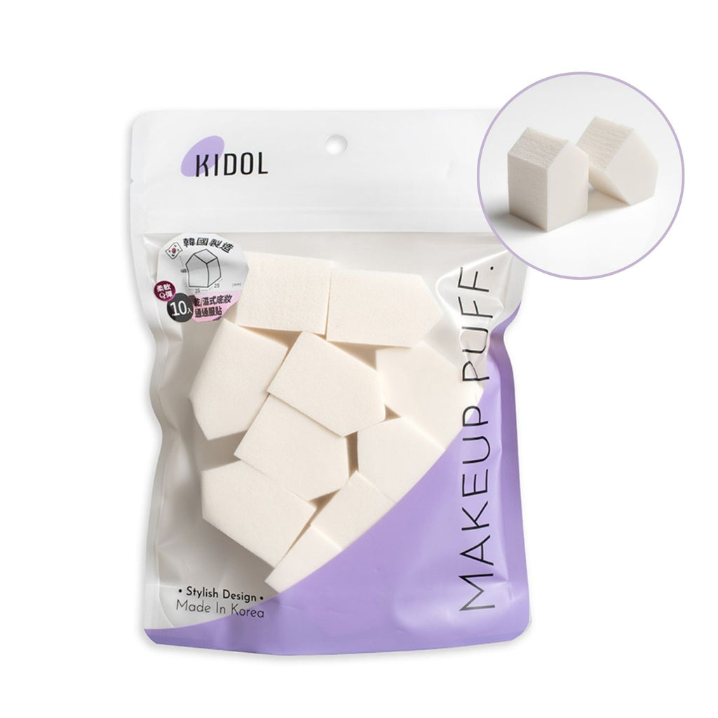 ✨新品✨韓國KIDOL 五角白色 - 拋棄式粉撲(小)10入【全網香港現貨】