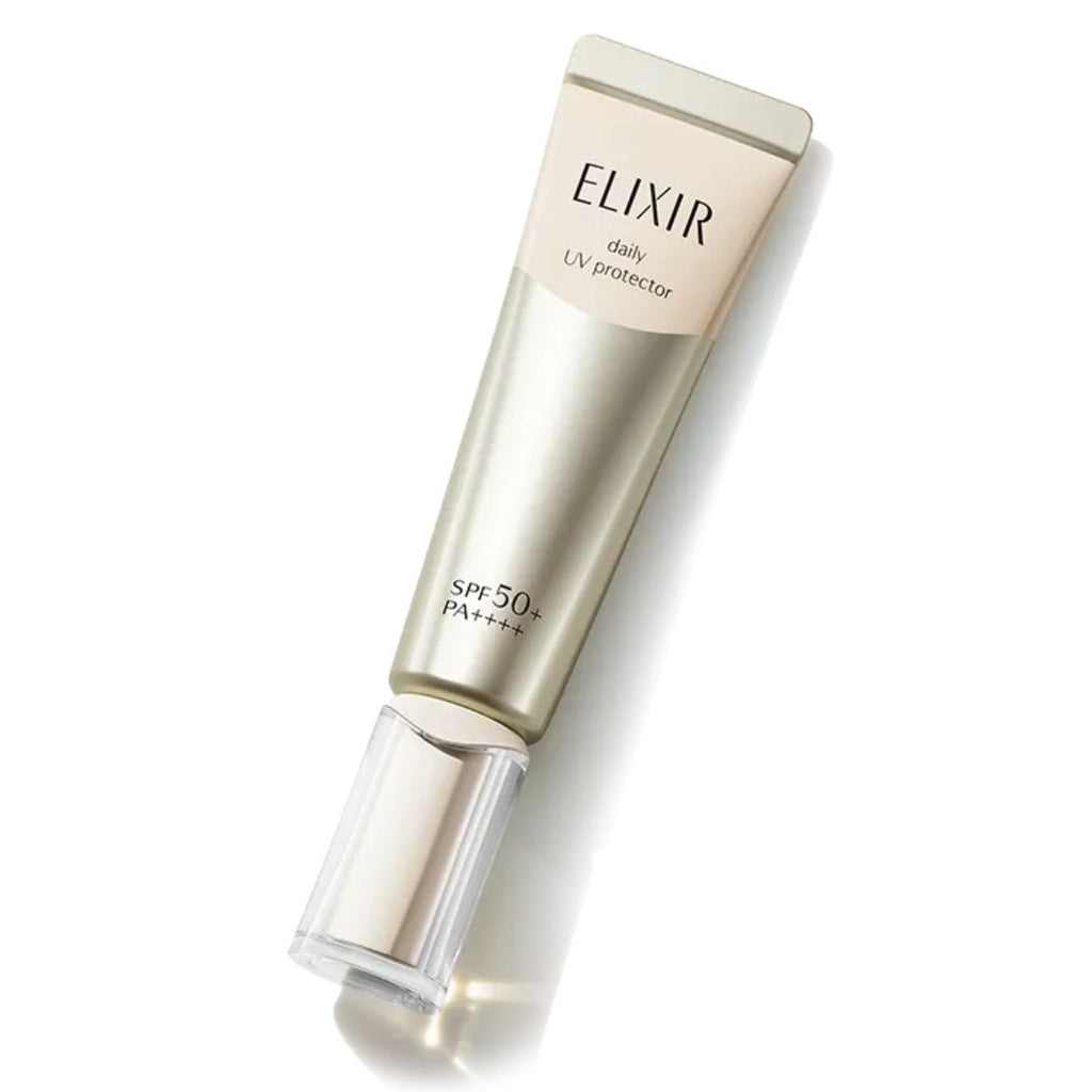 【全新完好無缺】日本 ELIXIR 補濕抗氧妝前防曬底霜 35mL