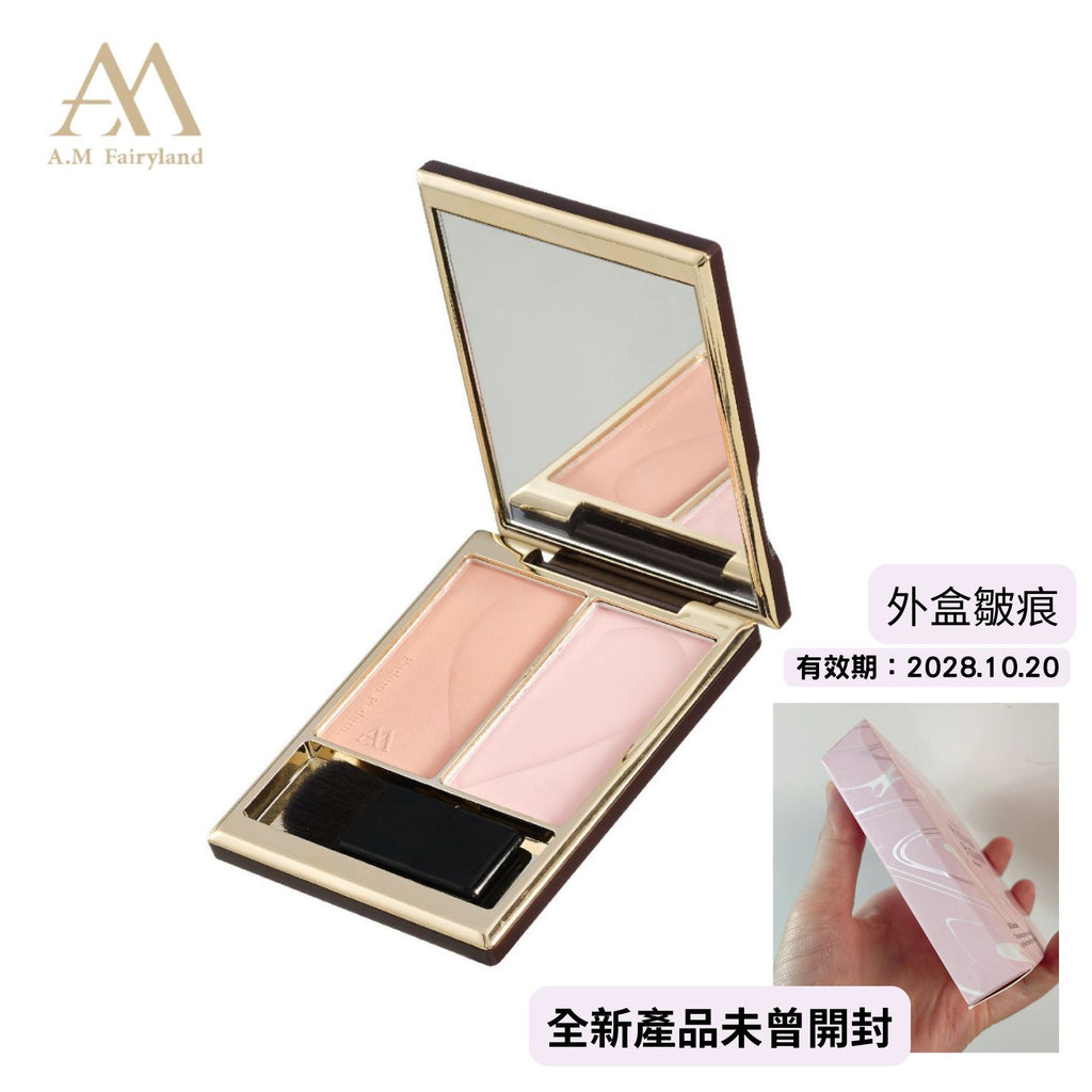 【外盒受損】A.M Fairyland怦怦（胭脂盤）小臉盤 - 01粉粉害羞