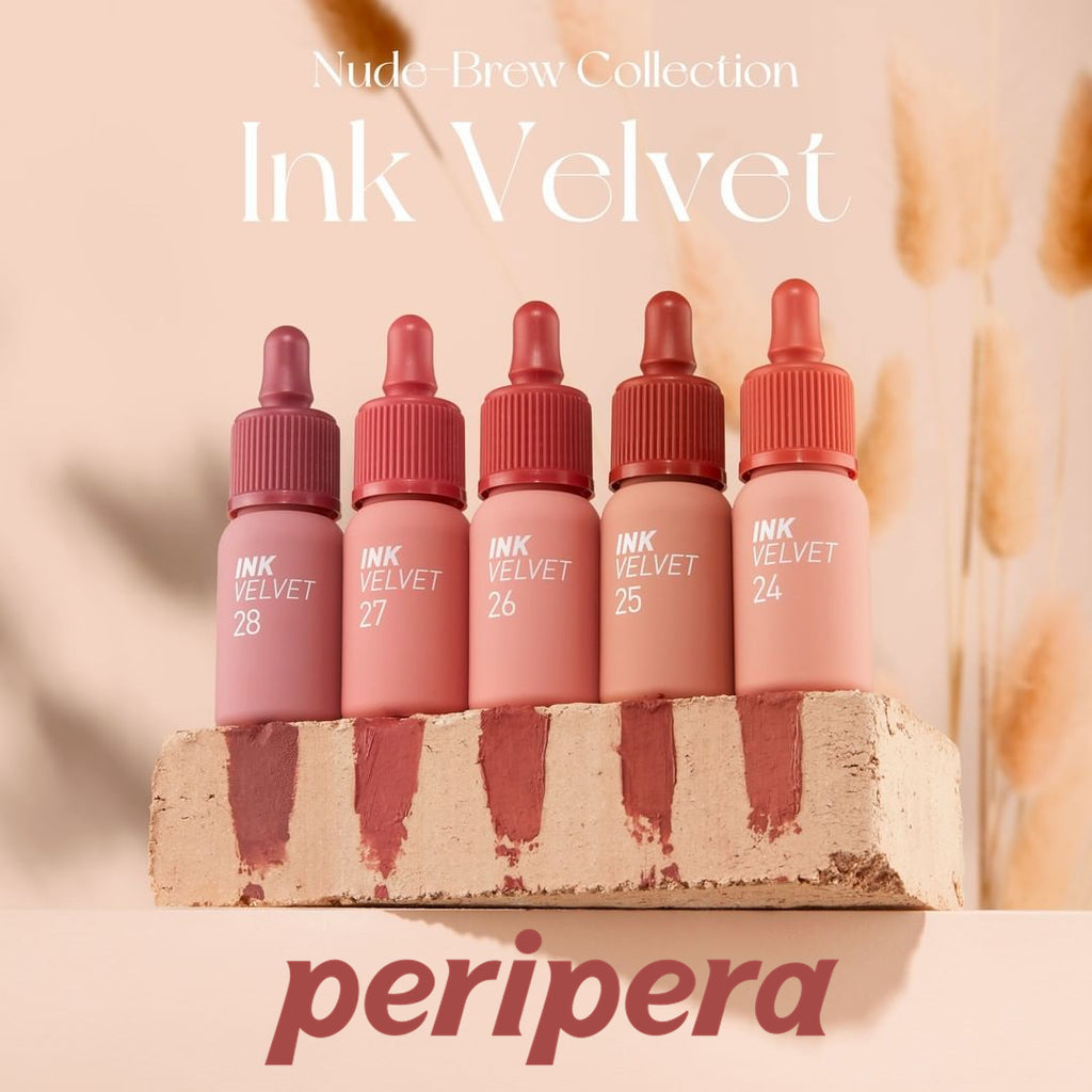 【皇牌經典】Peripera Ink Velvet Tint - Nude Brew Collection 24-28 （裸色系）霧面絲絨唇釉【全網現貨】